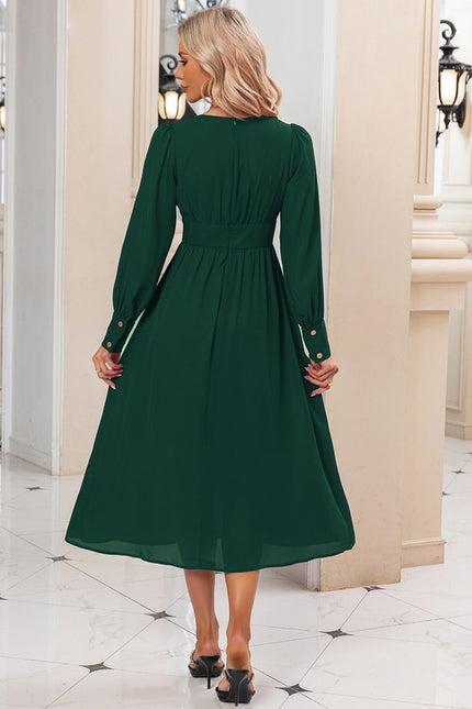 Robe Midi Manches Bouffantes - gallery 7