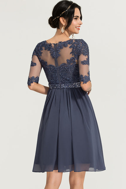 Robe Midi Chiffon Perlée - gallery 2