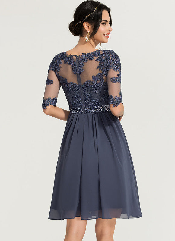 Robe Midi Chiffon Perlée - gallery 2