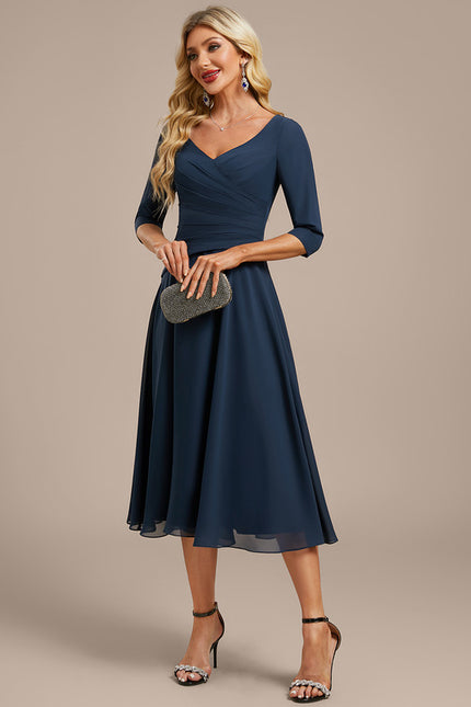 Robe Midi Fluide Marine - gallery 1