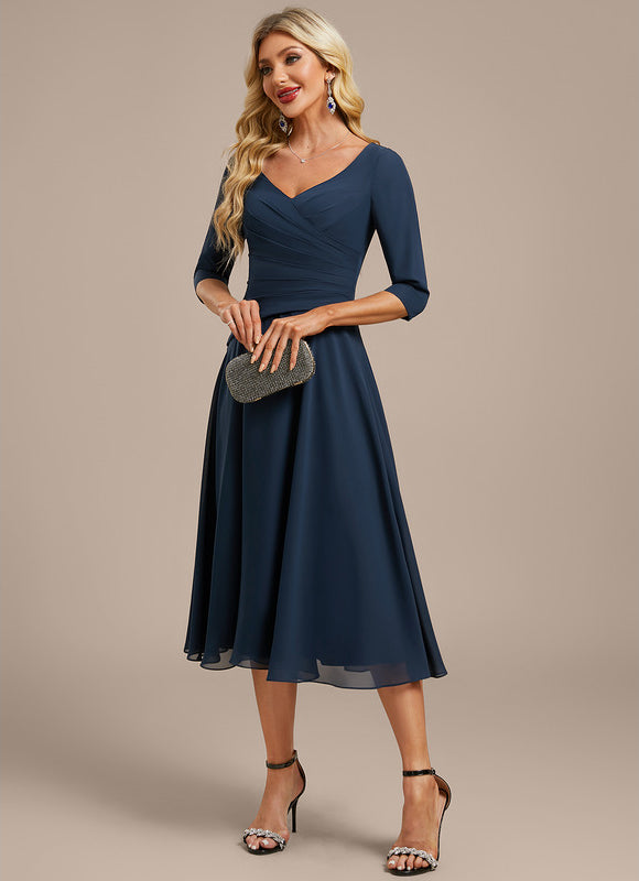 Robe Midi Fluide Marine - gallery 1