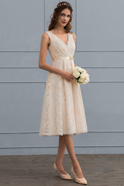 Robe Midi Dentelle Ivoire - gallery 1