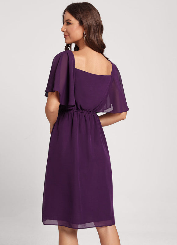 Robe Midi Bleu Nuit Élégante - gallery 1