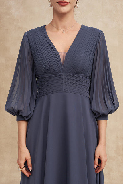 Robe Midi Fluide Marine - gallery 6
