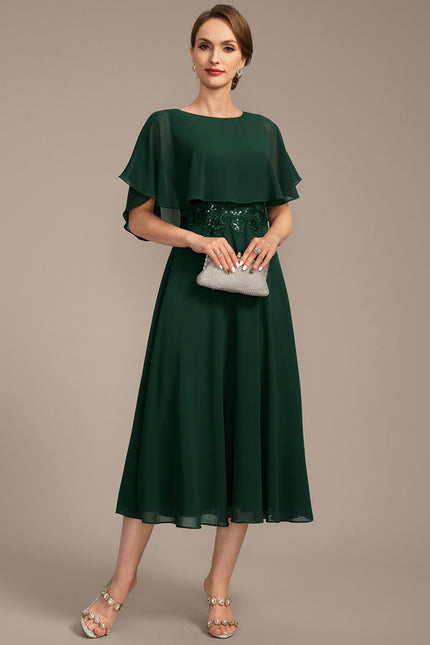 Robe Midi Émeraude Flottante - gallery 4