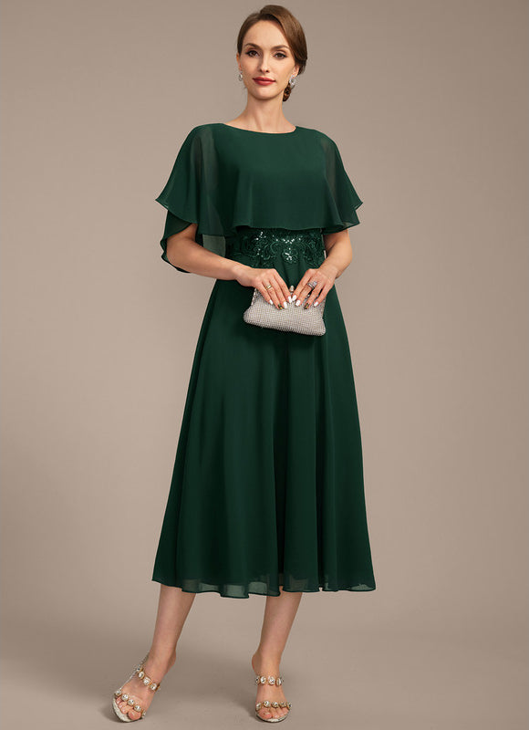 Robe Midi Émeraude Flottante - gallery 4