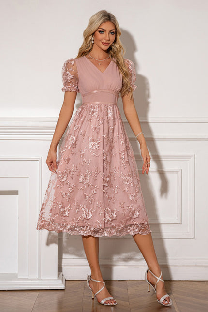 Robe Midi En Tulle Brodé - gallery 4
