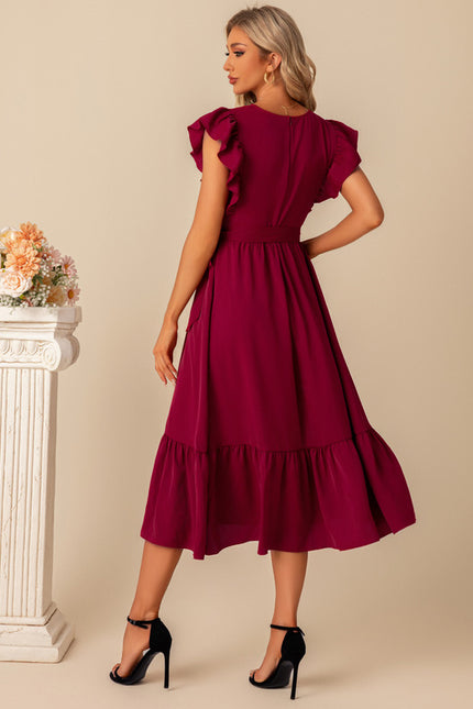 Robe Midi Manches Bouffantes - gallery 2