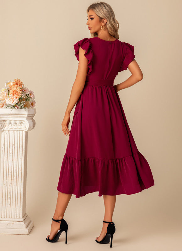 Robe Midi Manches Bouffantes - gallery 2