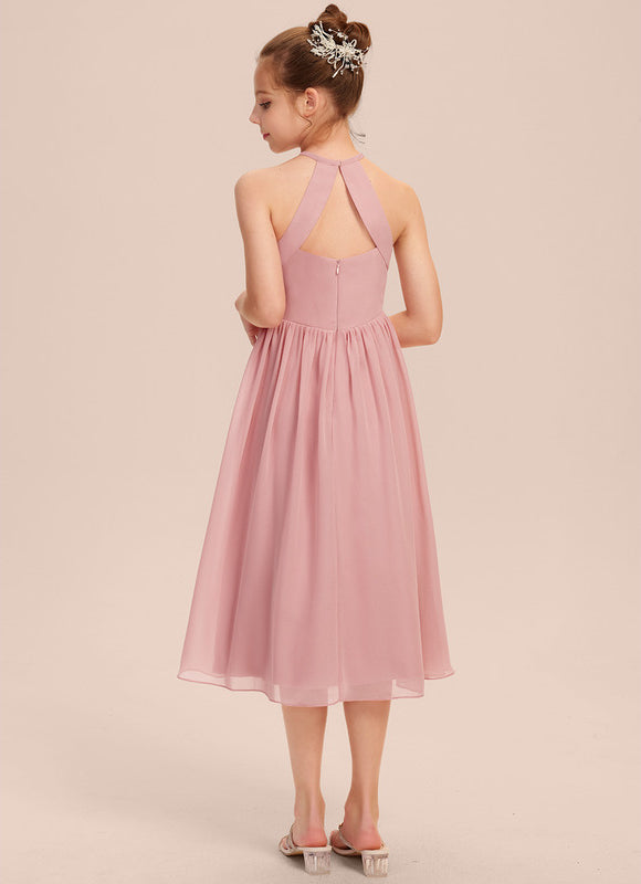 Robe Midi Mousseline Verte - gallery 4