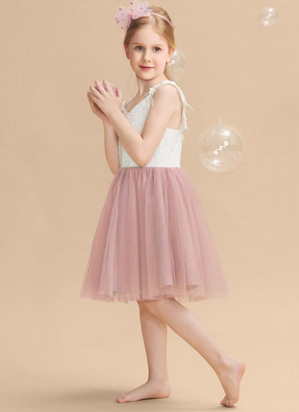 Robe Midi Enfant Dentelle Blanche