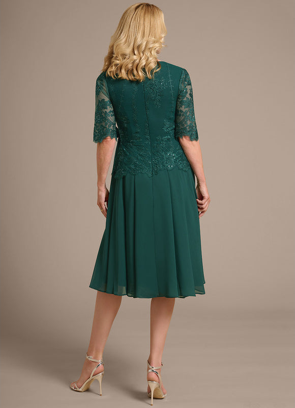 Robe Midi Vert Emeraude - gallery 6
