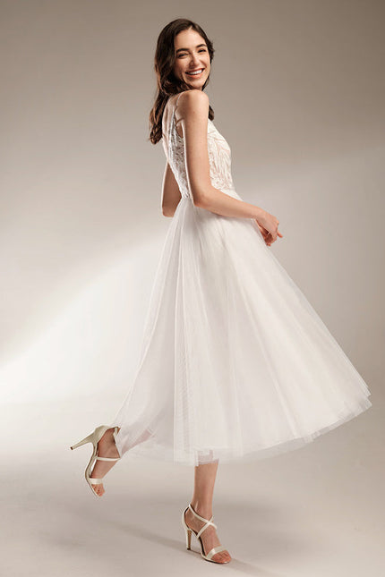 Robe Midi Tulle Aérienne - gallery 1