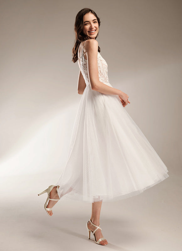 Robe Midi Tulle Aérienne - gallery 1