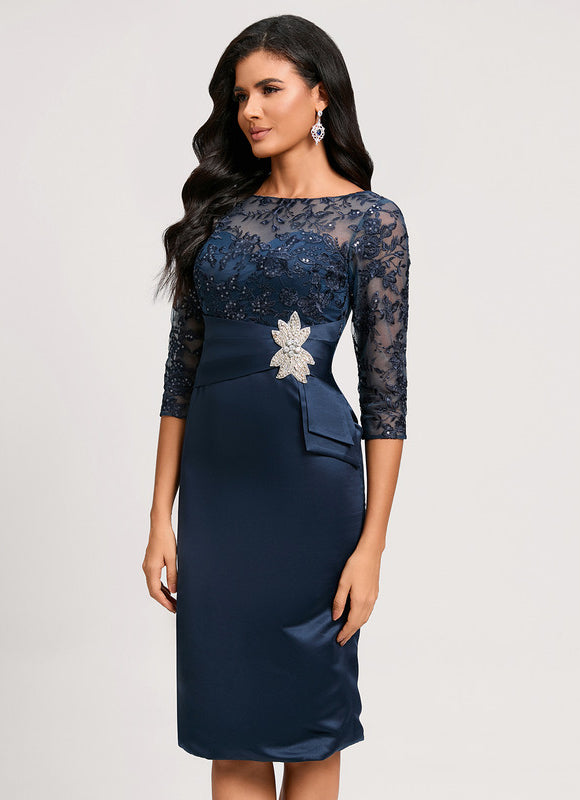 Robe Midi Élégante Satinée