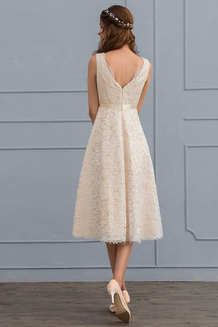 Robe Midi Dentelle Ivoire - gallery 4
