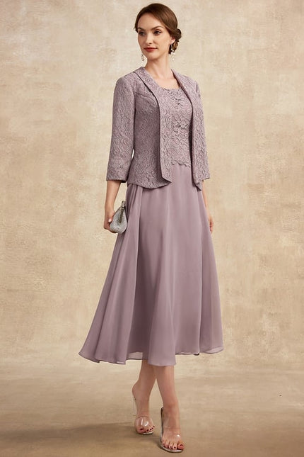 Robe Midi Flottante Lavande - gallery 5