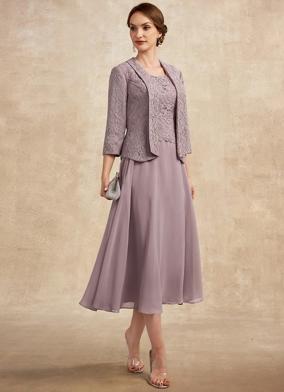 Robe Midi Flottante Lavande - gallery 5