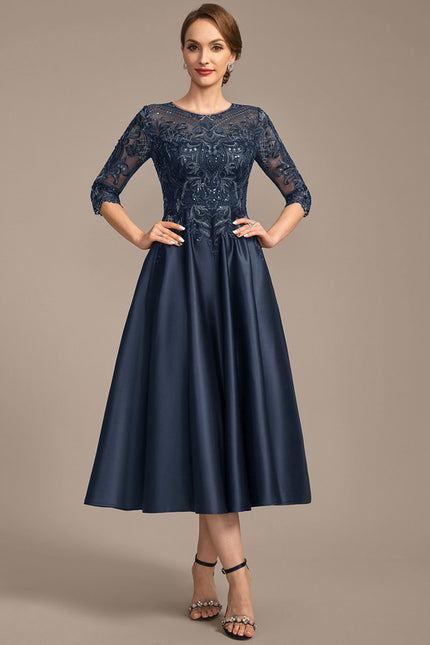 Robe Midi Illusion Satinée - gallery 3