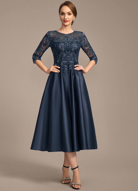 Robe Midi Illusion Satinée - gallery 3