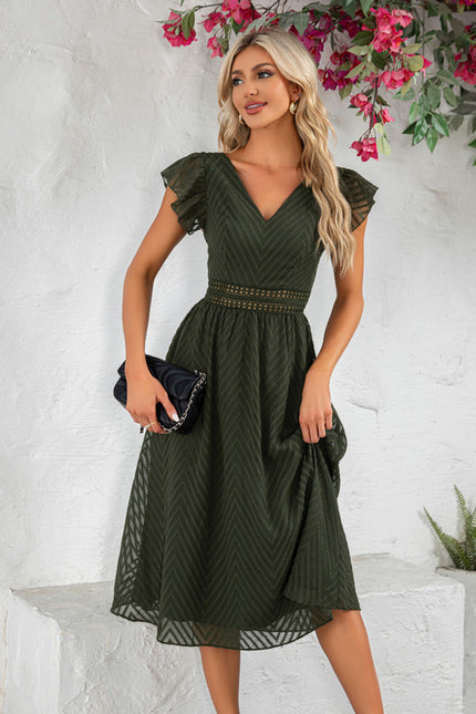Robe Midi Midi À Rayures - gallery 2