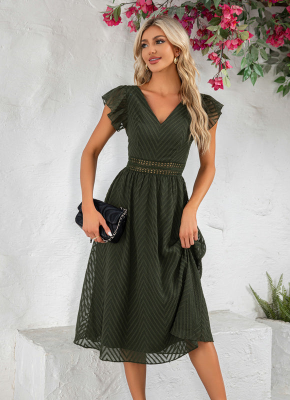 Robe Midi Midi À Rayures - gallery 2