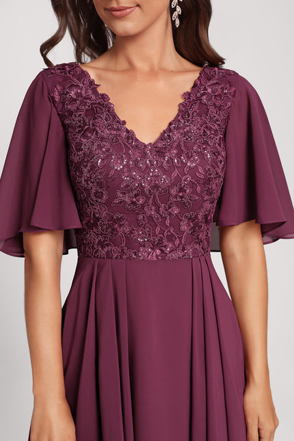 Robe Midi Bordeau Flottante - gallery 5
