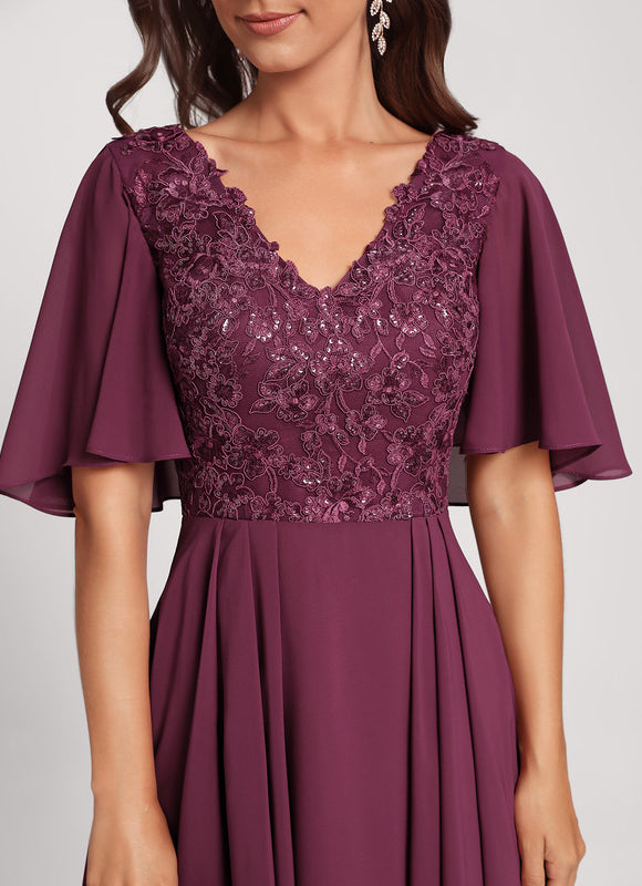 Robe Midi Bordeau Flottante - gallery 5