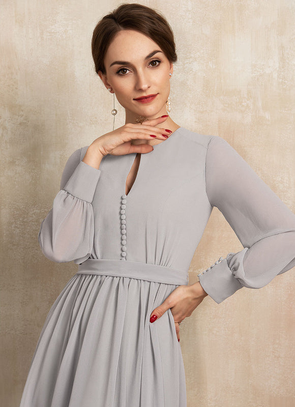 Robe Midi Gris Chic Élégante - gallery 5