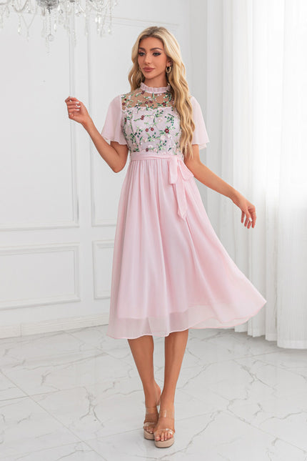 Robe Midi Illusion Florale - gallery 4
