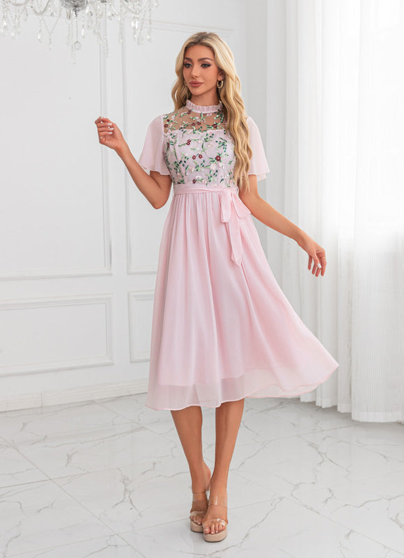 Robe Midi Illusion Florale - gallery 4