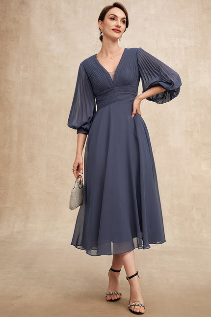 Robe Midi Fluide Marine - gallery 2