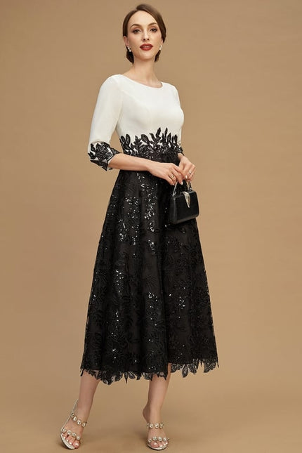 Robe Midi Manche 3 4 - gallery 1