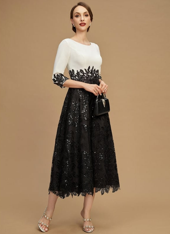 Robe Midi Manche 3 4 - gallery 1