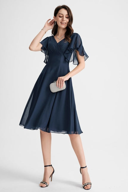 Robe Midi Aérienne Marine
