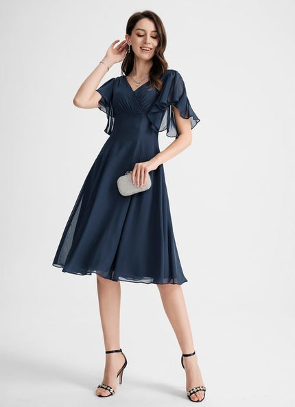 Robe Midi Aérienne Marine