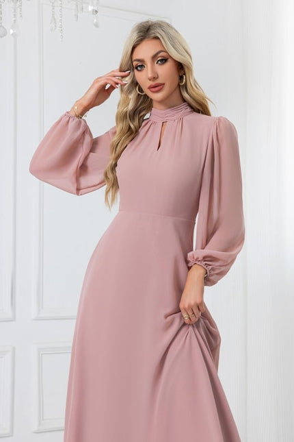 Robe Midi Fluide Rose Pâle - gallery 3