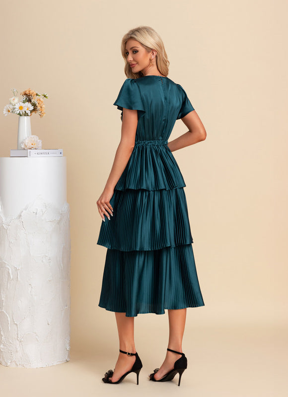 Robe Midi Plissée Satinée - gallery 2