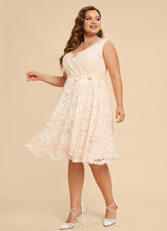 Robe Midi Dentelle Ivoire - gallery 6