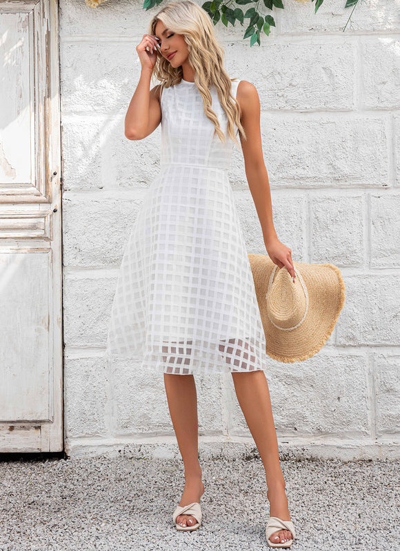 Robe Midi Organza Évasée - gallery 4