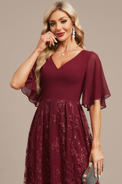 Robe Midi Émeraude Brodée - gallery 2