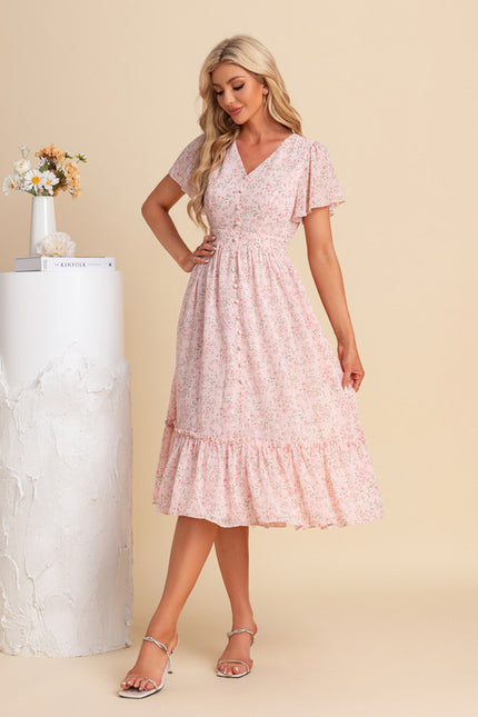 Robe Midi Florale Vaporeuse - gallery 2