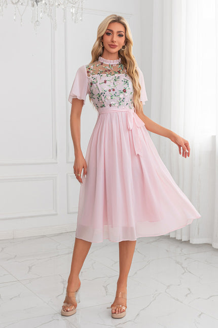 Robe Midi Illusion Florale - gallery 5