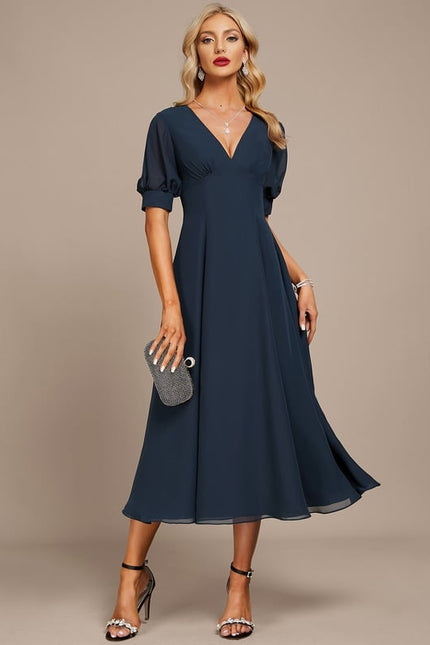 Robe Midi Fluide Grisâtre