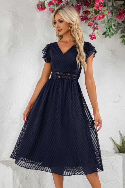 Robe Midi Midi À Rayures - gallery 6