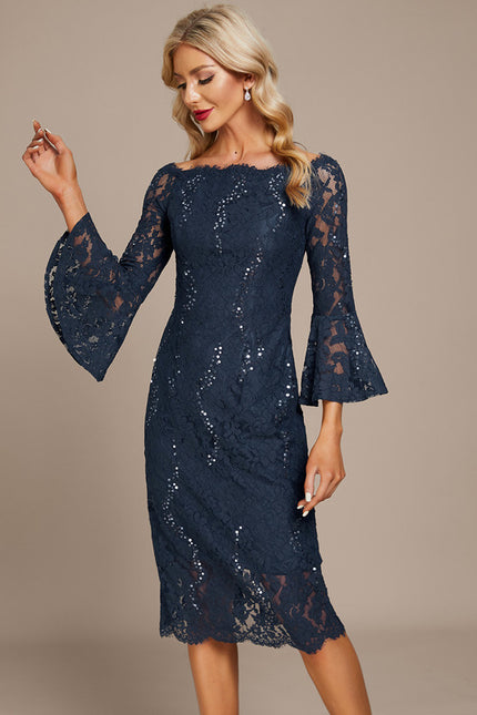 Robe Midi Dentelle Étoilée