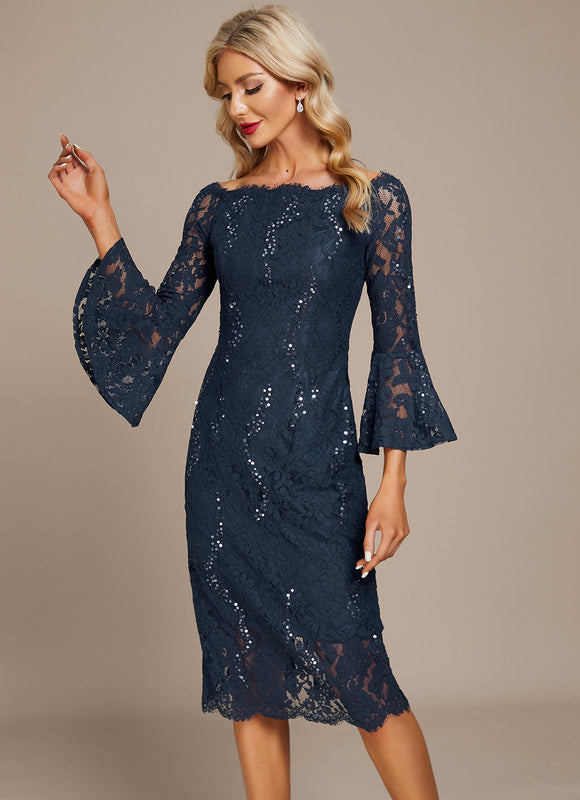 Robe Midi Dentelle Étoilée