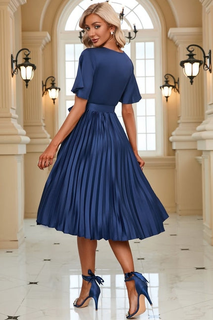 Robe Midi Noire Manche Longue - gallery 4