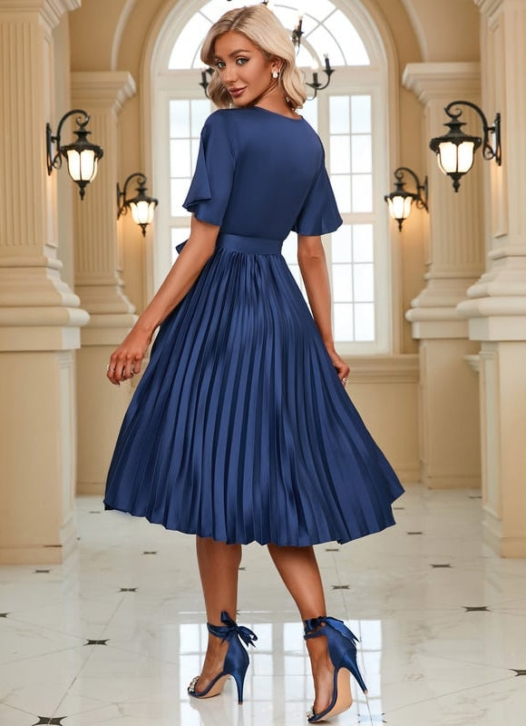 Robe Midi Noire Manche Longue - gallery 4