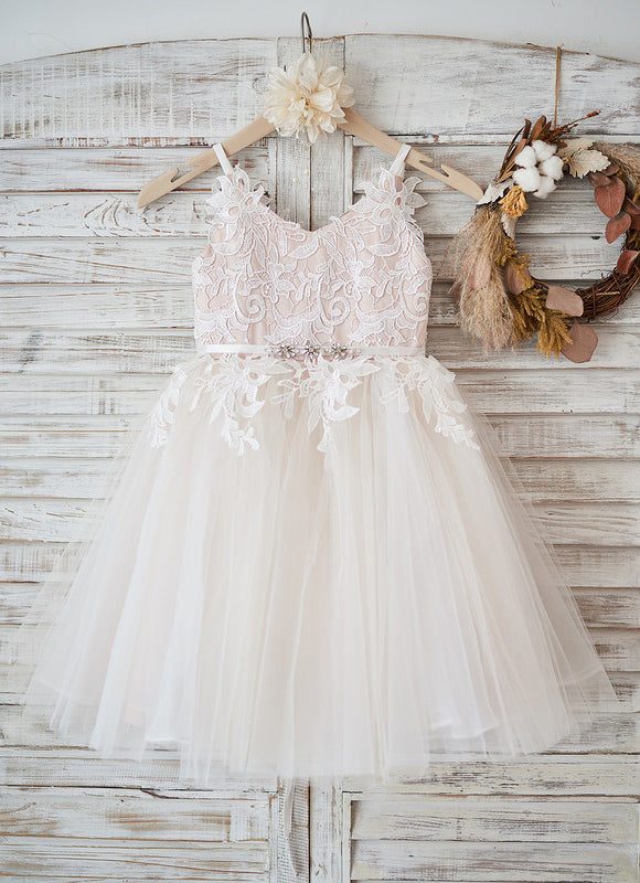 Robe Midi Enfant Dentelle Blanche